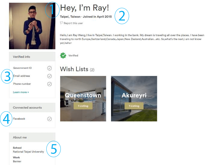 airbnb profile