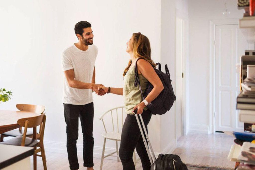 property host meeting guest