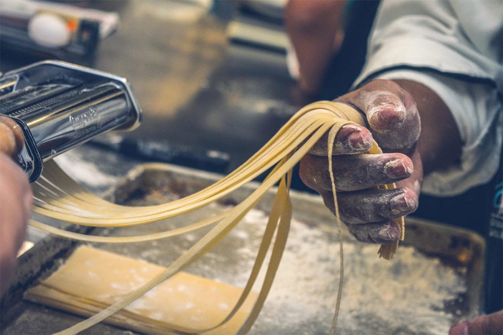 making pasta