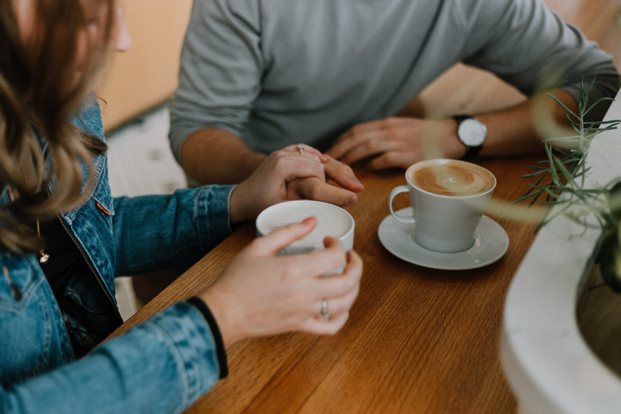 People chatting over coffee